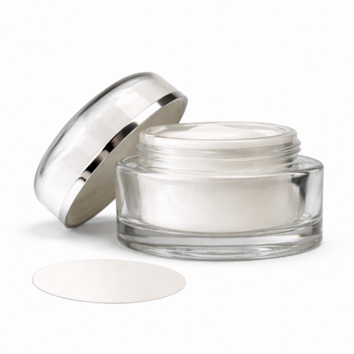 Clear Acrylic Jar Wdisc Lid Silver Trim Set 2070 25pc 5652 2.png